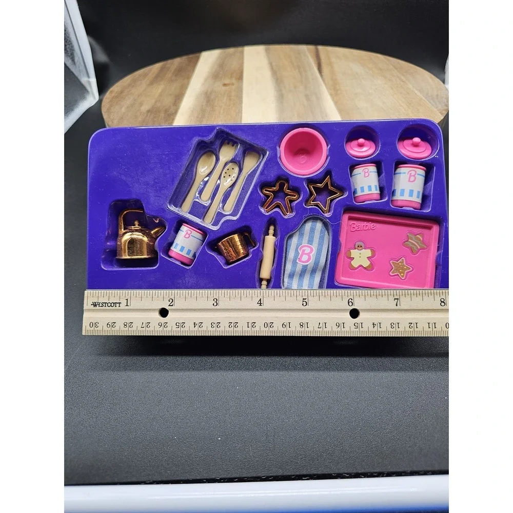 Miniature Barbie Doll House Furniture Baking Set Tea Kettle ~ Original Packaging